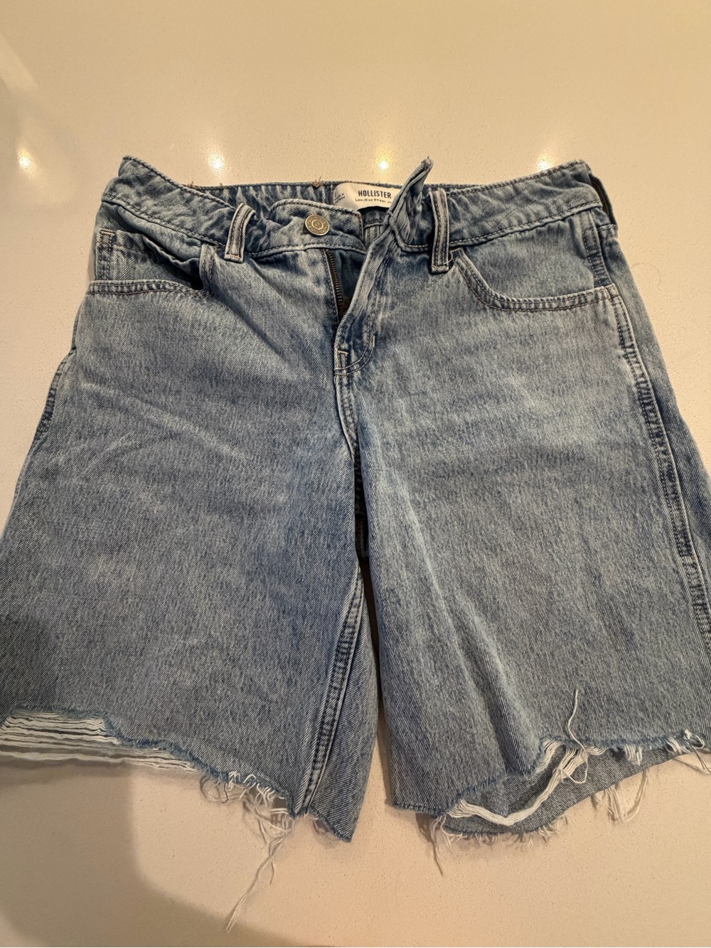 Hollister Women's Light Blue Denim Jorts